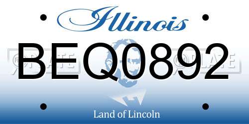 BEQ0892 Illinois License Plate