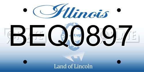 BEQ0897 Illinois License Plate