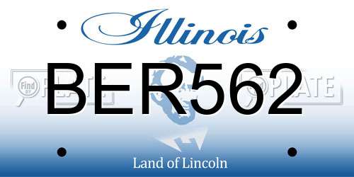 BER562 Illinois License Plate