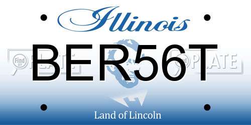 BER56T Illinois License Plate