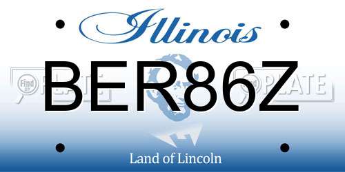 BER86Z Illinois License Plate