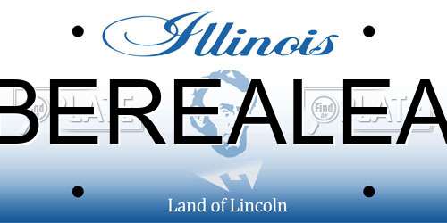 BEREALEA Illinois License Plate