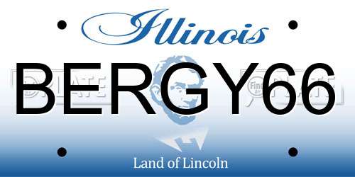 BERGY66 Illinois License Plate