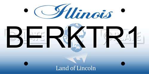 BERKTR1 Illinois License Plate