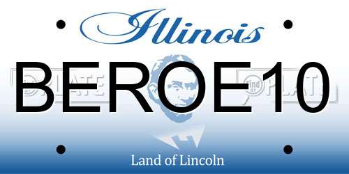 BEROE10 Illinois License Plate