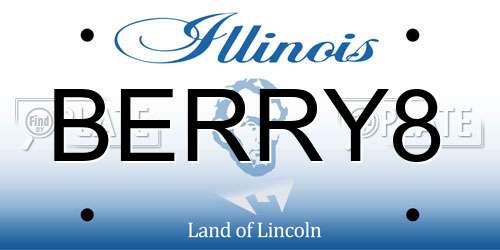 BERRY8 Illinois License Plate