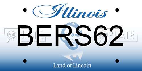 BERS62 Illinois License Plate
