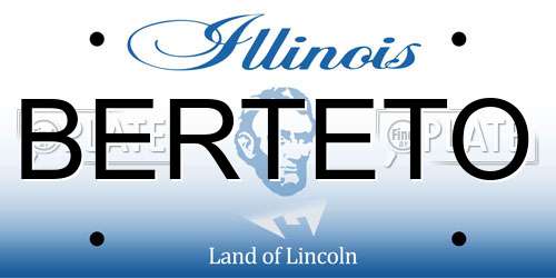 BERTETO Illinois License Plate