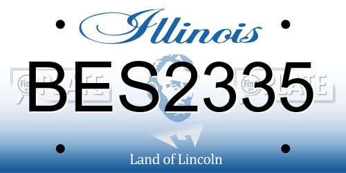 BES2335 Illinois License Plate