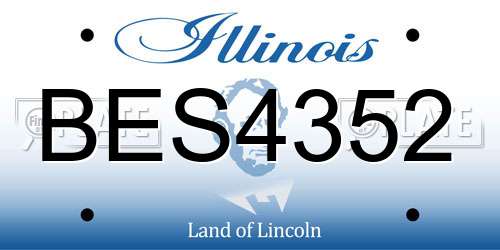BES4352 Illinois License Plate