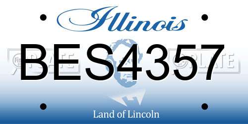 BES4357 Illinois License Plate