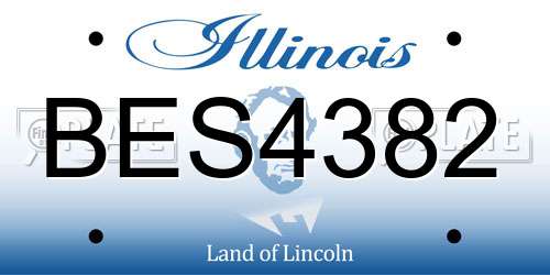 BES4382 Illinois License Plate