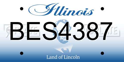BES4387 Illinois License Plate