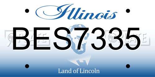 BES7335 Illinois License Plate
