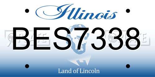 BES7338 Illinois License Plate