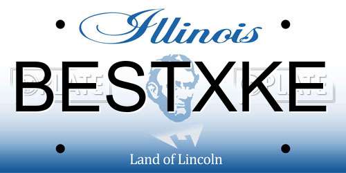 BESTXKE Illinois License Plate