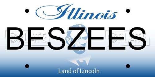 BESZEES Illinois License Plate