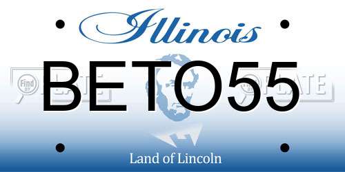 BETO55 Illinois License Plate