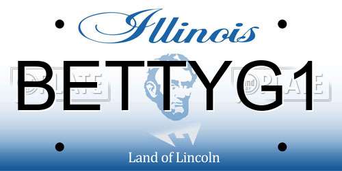 BETTYG1 Illinois License Plate