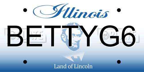 BETTYG6 Illinois License Plate