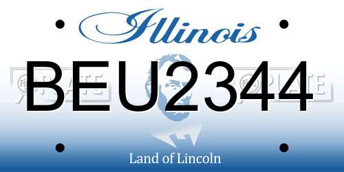 BEU2344 Illinois License Plate