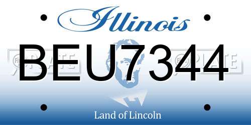 BEU7344 Illinois License Plate
