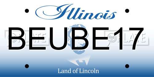 BEUBE17 Illinois License Plate