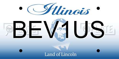 BEV1US Illinois License Plate