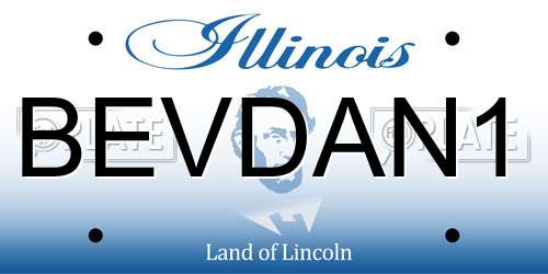 BEVDAN1 Illinois License Plate