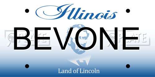 BEVONE Illinois License Plate