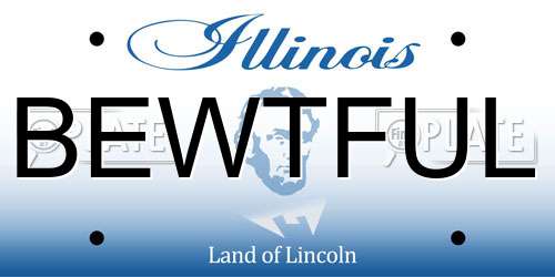 BEWTFUL Illinois License Plate