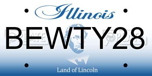 BEWTY28 Illinois License Plate