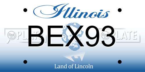BEX93 Illinois License Plate
