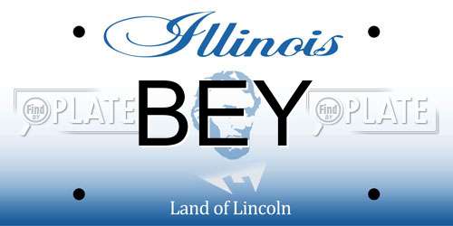 BEY Illinois License Plate