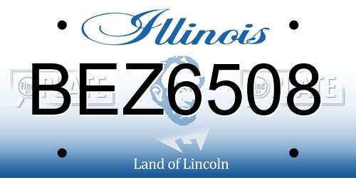 BEZ6508 Illinois License Plate