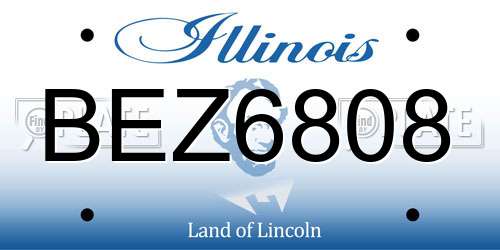 BEZ6808 Illinois License Plate