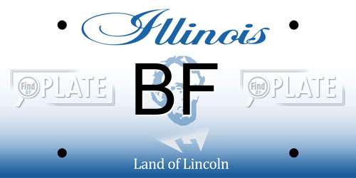BF Illinois License Plate