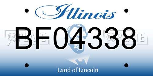 BF04338 Illinois License Plate