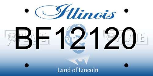 BF12120 Illinois License Plate