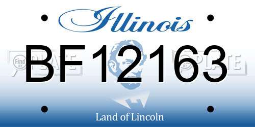 BF12163 Illinois License Plate