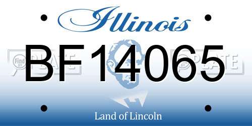 BF14065 Illinois License Plate