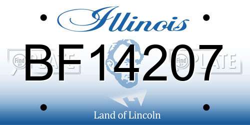 BF14207 Illinois License Plate