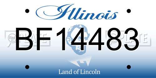 BF14483 Illinois License Plate