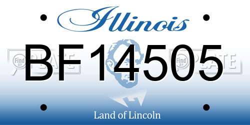 BF14505 Illinois License Plate