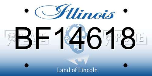 BF14618 Illinois License Plate