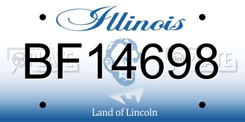 BF14698 Illinois License Plate