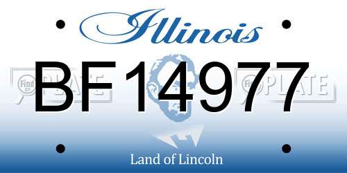 BF14977 Illinois License Plate