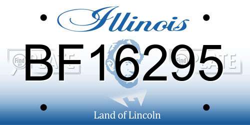 BF16295 license plate in IL state