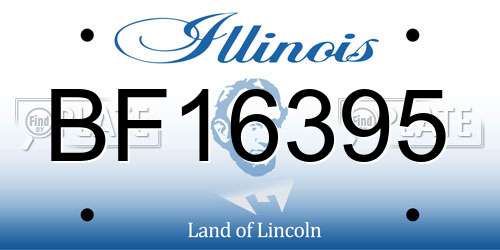 BF16395 Illinois License Plate