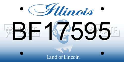 BF17595 Illinois License Plate